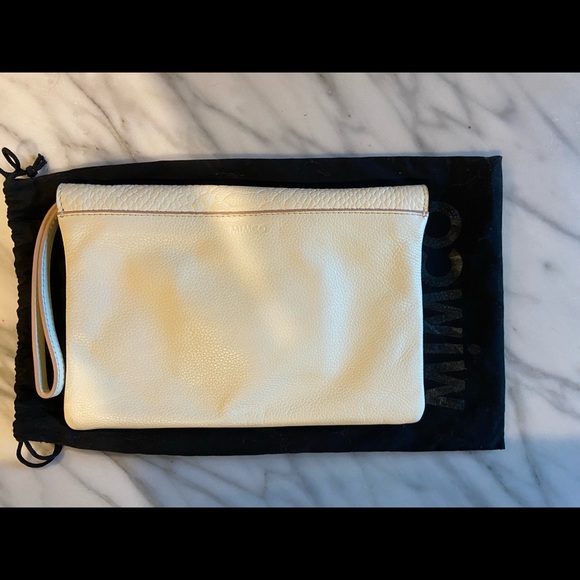 Mimco cream envelope large pouch clutch - Picture 2 of 5